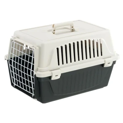 Image of Ferplast Cat Carrier Small Dog Carrier, Secure, Practical, Easy to Clean, Durable Pet Dog/Cat Travel Box Cage up 5 Kg. 48 x 32.5 h 29 cm. Black