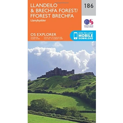Image of Explorer 186 Llandeilo &amp; Brechfa Forest Map With Digital Version