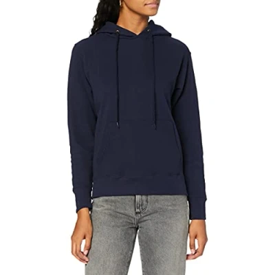 Image of FRUIT OF THE LOOM Women&#039;s Pull over Classic Hooded Sweatshirt Clasic, Blue (Deep Navy), XS UK