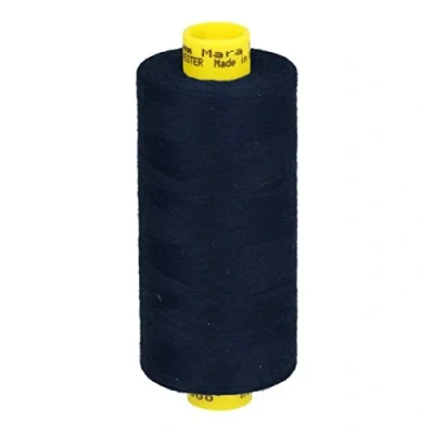 Image of Gutermann Mara 120 All Purpose Sewing Thread Polyester 1000 m Machine UV Resistant, 339 Dark Blue