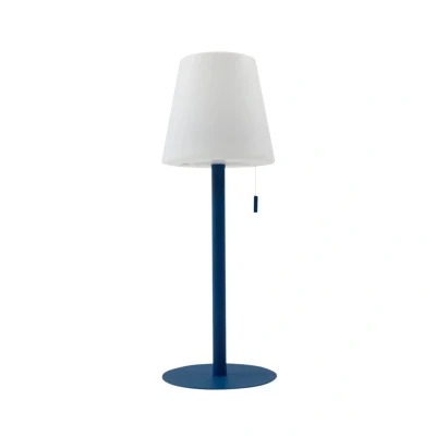 Image of Lindby LED rechargeable lamp Azalea blue aluminium CCT height adjustable