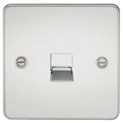 Image of KnightsBridge Flat Plate Telephone extension socket polished chrome