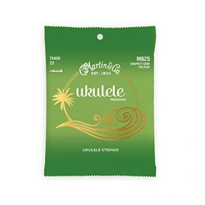 Image of Martin Premium Polygut Ukulele Strings M625, Tenor Gauge Graphite Gray Strings, 41Y18M625