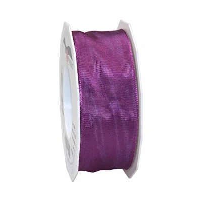 Image of Präsent Lyon Wired Taffeta Ribbon Purple 40 mm Width, 25 m Length