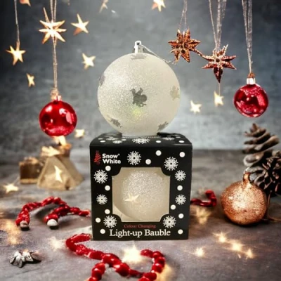 Image of PMS COLOUR CHANGING LIGHT UP BAUBLE IN WINDOW BOX 4ASSTD