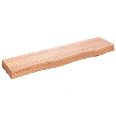 Image of vidaXL Wall Shelf Light Brown 80x20x6 cm Treated Solid Wood Oak
