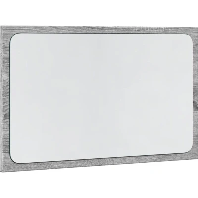 Image of vidaXL LED Bathroom Mirror Grey Sonoma 60x8.5x38 cm Engineered Wood