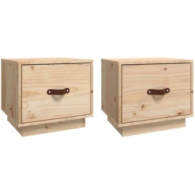 Image of vidaXL Bedside Cabinets 2 pcs 40x34x35 cm Solid Wood Pine