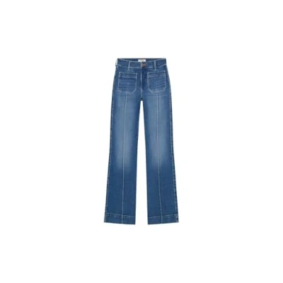 Image of Wrangler Flare Bootcut jeans, Women&#039;s, Size: 31x32, Solid blue