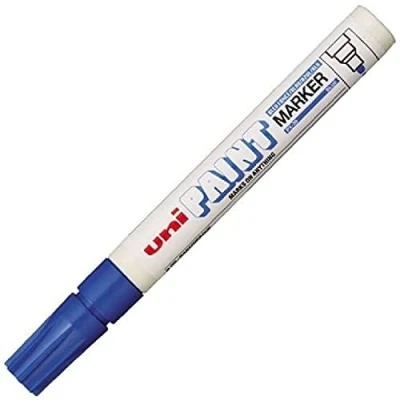 Image of uni ball Paint Marker Bullet Tip Medium Point Px20 Line Width 2.2 2.8mm Blue Ref 9001923 [Pack 12]