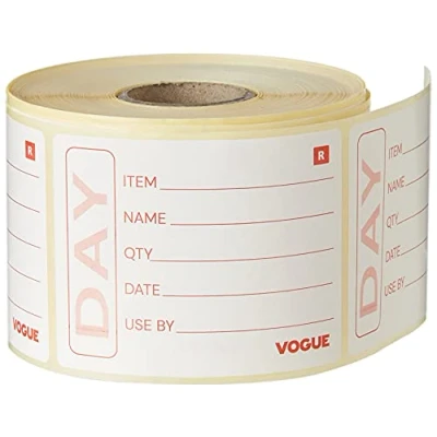 Image of Vogue Removable Self Adhesive Prepped Food Container Labels 49(H) x 65(W)mm Pack of 500 E148