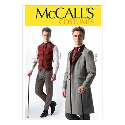 Image of McCall&#039;s Patterns MC7003MEN Small 34 36 Medium 38 40 Large 42 44 Extra 46 48 XXL 50 52 Mens Costumes, White