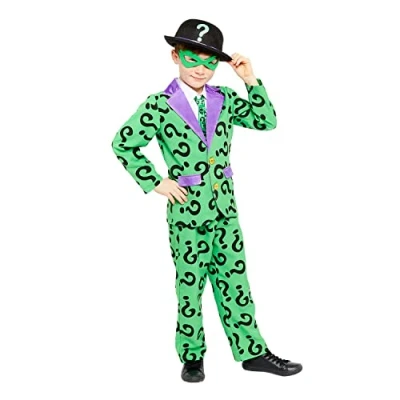 Image of (BOX12) (9907657) Child Boys The Riddler Costume (10 12 Yrs)