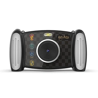 Image of Accutime HPC3074 Harry Potter Interactive Children&#039;s Camera, 5MP Photo, 1080p Video Resolution, 4x Zoom, 5 Funny Filters &amp; Special Effects, 4 Cool Games, 2 in 1 Screen, with Micro SD Card, Black