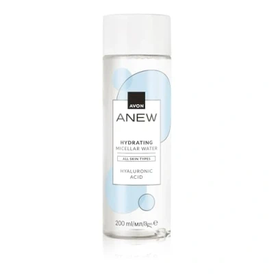 Image of Avon Anew Revitalising Micellar Water 200ml, Contains Hyaluronic Acid and Vitamin B3, Dissolves Oil Based Make Up, For All Skin Types, Cruelty Free