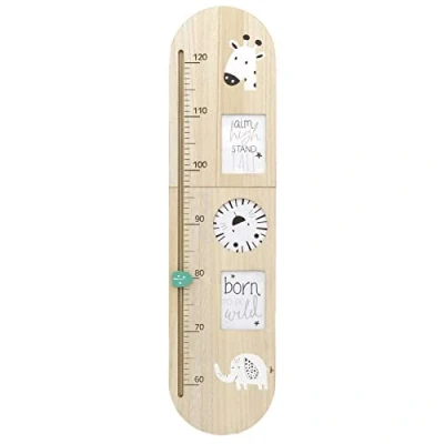 Image of Childrens Wooden Measuring Height Chart Milestone Photo Picture Frame Kids Growth Wall Mounted For