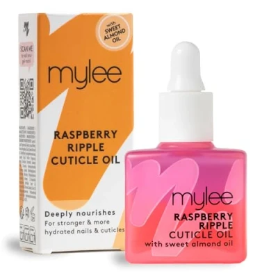 Image of Mylee Raspberry Ripple Cuticle Oil 10ml Nourishing Bi Phase Formula with Sweet Almond, Macadamia &amp; Jojoba Oils Hydrates Restores Nails Vegan Cruelty Free