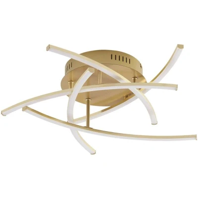 Image of Lindby Flakira LED ceiling lamp, 5 bulb old brass