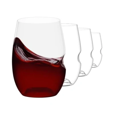 Image of GOVINO Stemless Plastic Wine Glasses Gift Set of 4, 16oz/473ml Unbreakable Reusable Tumbler Drinking Gifts for Red White Lovers
