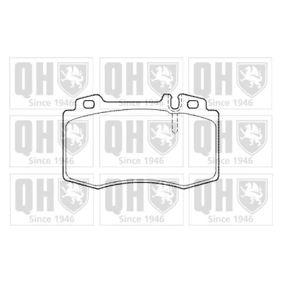Image of 0004208004, 0034205820, 0044200520, 0044209020, 0054209520 Brake pad set QUINTON HAZELL BP1431 incl. wear warning contact