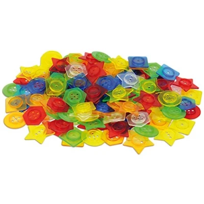 Image of TickiT 73071 Stackable Translucent Button With Lace, 156 Pieces,
