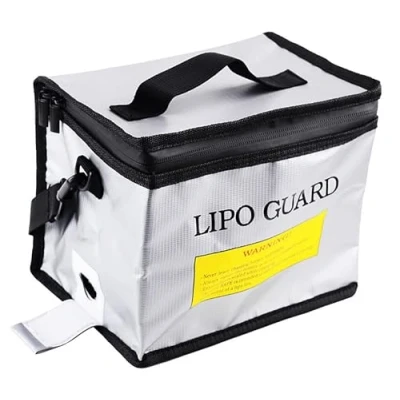 Image of WANGCL Portable Lipo Battery Bag Fireproof Waterproof Safe Charging for Li po Drone Power Bank 215x145x165mm Sliver