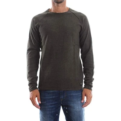 Image of JACK &amp; JONES Men&#039;s Jjeunion Knit Crew Neck Noos Jumper, Green (Olive Night Detail: Melange), XX Large