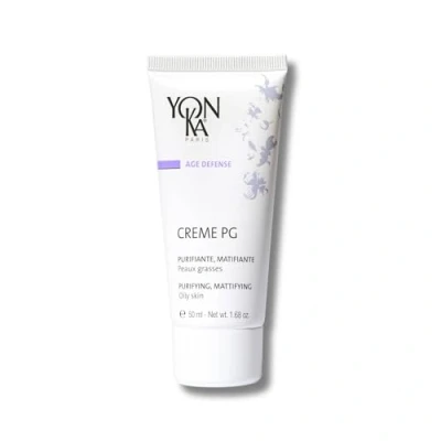 Image of Creme PG Yonka 50ml I Mattifying Purifying Cream for Acne Prone, Oily Skin Cleanses, Rebalance, Shrinks Pores, Soothes Irritation 94% Natural Ingredients