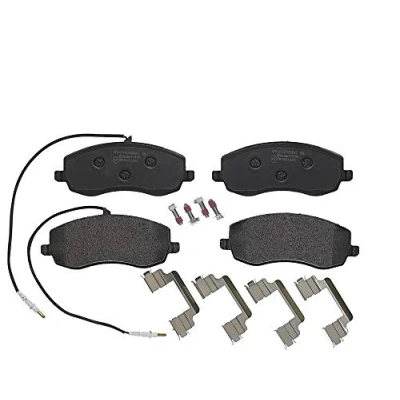 Image of 71773140, 77364821 Brake pad set BREMBO P 61 104 incl. wear warning contact without accessories CITROËN: C8 II, PEUGEOT: 807 MPV, FIAT: Ulysse II