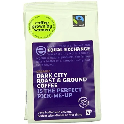Image of Organic &amp; Fairtrade Dark City Roast And Ground Coffee 227g