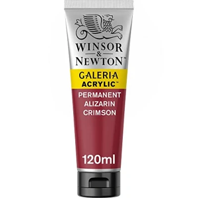 Image of Winsor &amp; Newton 120ml Galeria Acrylic Paint Permanent Aliz Crimson