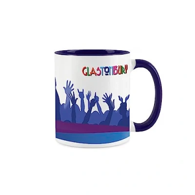 Image of Purely Home Glastonbury Ceramic Mug Coffee Tea Present UK Music Festival Gift
