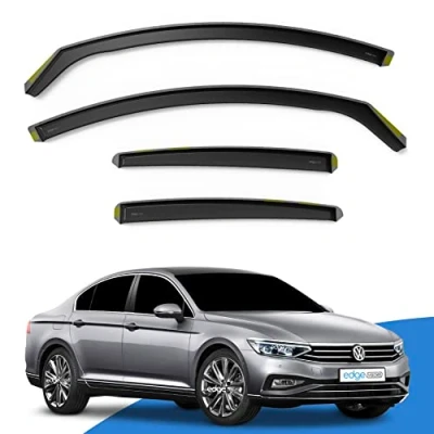 Image of EdgeVisors Wind Deflectors Set Fits: VW Passat B8 2014 onwards 4 Door Saloon 4pc