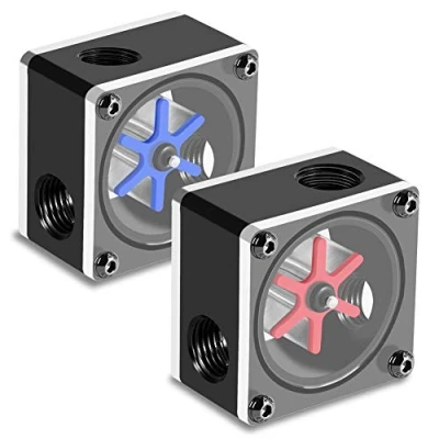 Image of Yunir Water Flow Meter, 6 Impeller 3 Ways Meter Indicator G1/4 Thread for PC Cooling System