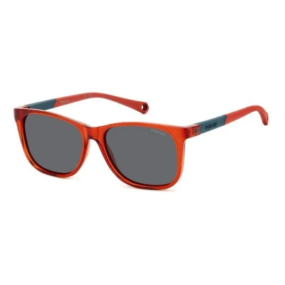 Image of Sunglasses Polaroid Pld 8058/s col. mvu/m9 Bambino Squadrata Azzurro