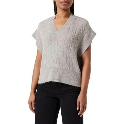 Image of ONLY Women&#039;s Onlmelody KNT Noos Vest Sweater, Pure Cashmere/Detail:Melange, XS