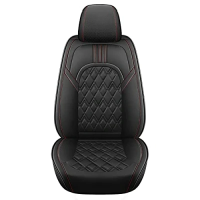 Image of Eunncu Universal Car Seat Covers Waterproof Leather Full Set, Can Protect Front and Rear Seats, To Fit Most Cars, Side Airbag Compatible, Black Standard