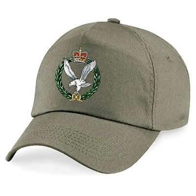 Image of PSave Army Air Corps Insignia Embroidered Baseball Cap British Military Embroidery (Military Green)