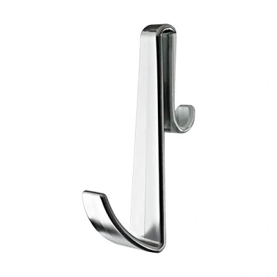 Image of Milano Modern Bathroom Bath Robe and Towel Hook for Frameless Shower Enclosure Chrome