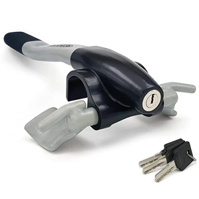 Image of Artago 869 High End Steering Wheel Lock, Extra Security Around The Spoke, Press &amp; Click Locking More Practical, Universal Anti Theft Bar Device for Vehicle, Car, Truck, Van, Autovan, Camper