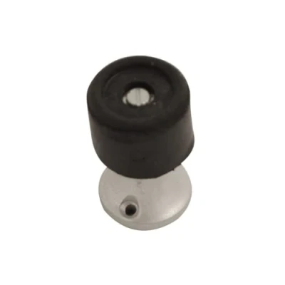 Image of Vibe Pedestal Door Stop 50mm on Satin Anodised Aluminium, Stopper, Rubber Bumper to Protect Door, Walls, and Skirting for Internal Use