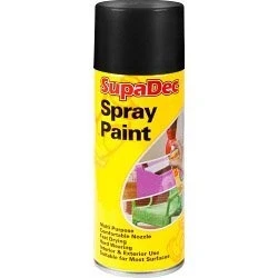 Image of STX_652981 SupaDec Spray Paint 400ml Matt Black (951)