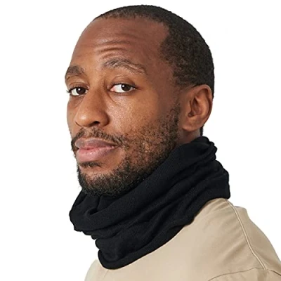 Image of Silk Headband Scarf Neck Gaiter Womens Chemo Head Wrap Mens Motorcycle Fashion Black