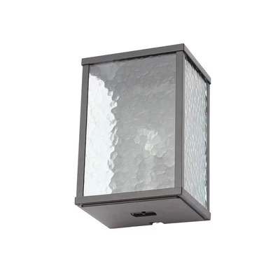 Image of Keb Outdoor Wall Lantern Black With Water Glass IP44