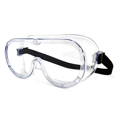 Image of Safety GOGGLES CLEAR Wraparound Glasses Eye Impacted Sealed Protective Work Over Spectacles for DIY Lab Grinding etc GENERAL PURPOSE