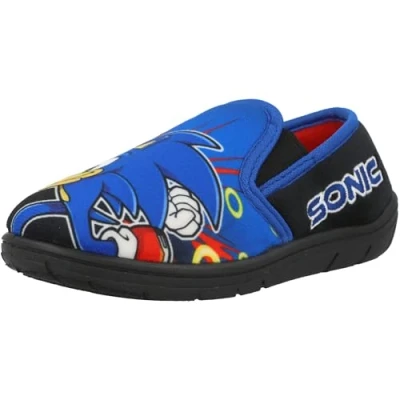 Image of Sonic The Hedgehog Jackson Boys Slippers Blue 12 Child UK