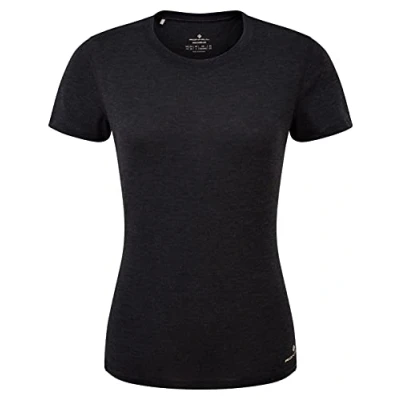 Image of Ronhill Women&#039;s Life Tencel S/S Tee, Marl/BWhite, 12