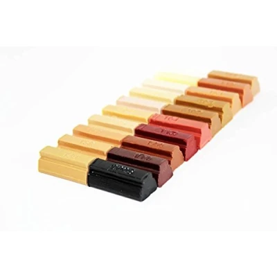 Image of Konig Soft Wax Furniture Repair Filler Sticks Set (120 Mixed wood colours)