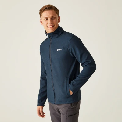 Image of Regatta Mens Cera V Wind Resistant Softshell Walking Jacket Navy Marl XXL