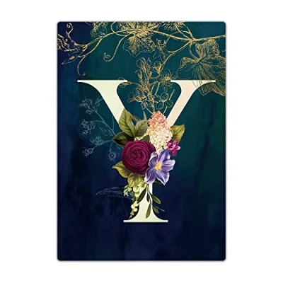 Image of Passport Holder Cover, PU Leather Travel Wallet Case Organiser for Passport, Business Cards, Credit Boarding Passes (Initial Letter Y)